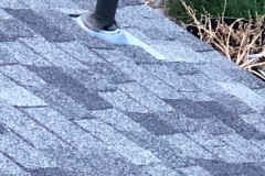 A cracked plumbing vent collar