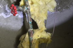 Leaking main water shut off valve