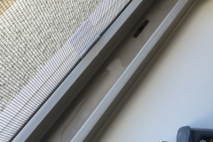 Another brand new house...this time, with water pooled in the window track due to a clogged drain and misaligned sprinklers.